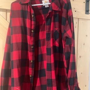 Red Buffalo checked flannel shirt